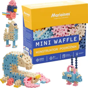 Lodër ndërtimi Mini Waffle Blocks Constructor Traveler, 200 pjesë, shumëngjyrëshe