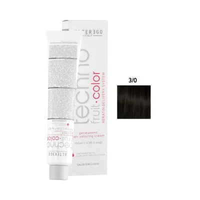 Ngjyrë për flokë Alter Ego Techno Fruit Color, 3/0 Dark Brown, 100 ml - 1