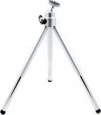 Tripod tavoline Massa, 12-20cm, kokë 3D, argjendtë