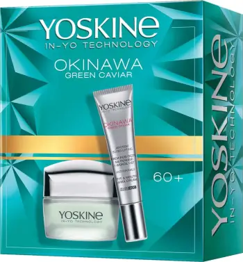 Set krem fytyre dhe sy për femra Yoskine Okinawa Green Caviar 60+, 50ml + 15ml