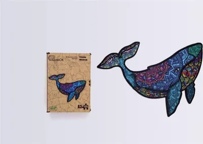 Puzzle druri PuzzleOK Mighty Whale, 125 copa, madhësia A3 - 1