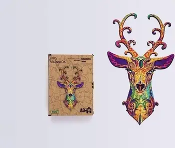 Puzzle druri PuzzleOK Noble Deer 67 copë, formë dreri, formati A4
