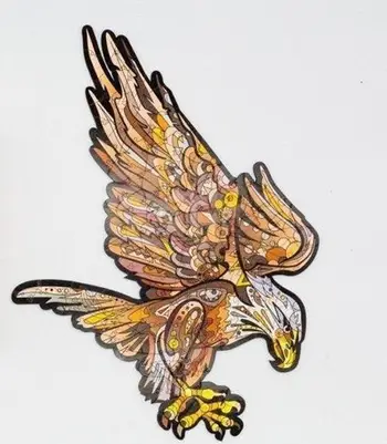 Puzzle druri PuzzleOK Eco Carpathian Eagle, 68 copë, formë shqiponje, A4