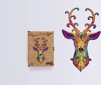 Puzzle druri PuzzleOK Noble Deer, 95 pjesë, A3, ngjyrë druri