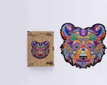 Puzzle druri PuzzleOK Brown Bear 39, format A3, ari i kafe