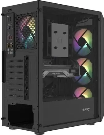 Kasë Fury Shobo SH4F RGB, e zezë - 4