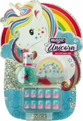 Set manikyr për fëmijë Russell Magic Unicorn, llak ujor, thonj vetëngjitës, shumëngjyrëshe