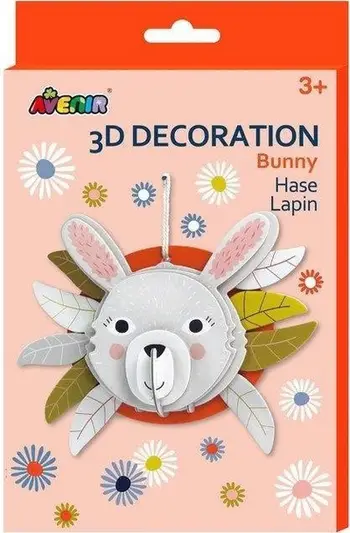 Dekor 3D Russell, lepur për varje, shumëngjyrësh