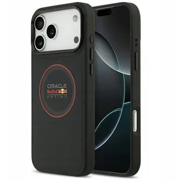 Futrollë Red Bull Case Meshed Red Ring MagSafe për iPhone 17 Pro Max, butona metalikë, blu navy
