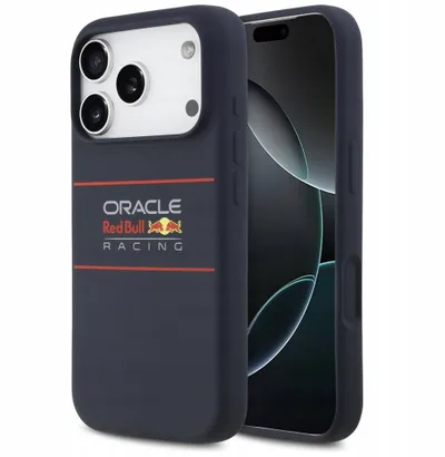 Kullofçë MagSafe Red Bull për iPhone 17 Pro, silikon, logó horizontale, blu navy - 1