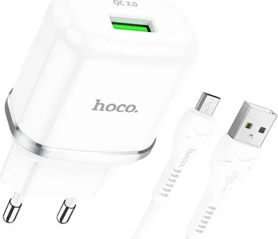 Karikues muri Hoco N3, 1x USB A, 18W QC 3.0, i bardhë - 2