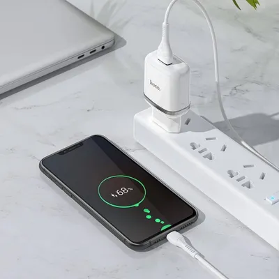 Karikues muri Hoco N3, 1x USB A, 18W QC 3.0, i bardhë - 4