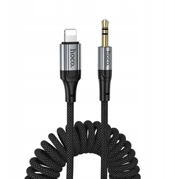 Kabllo audio Hoco UPA33A, AUX 3.5 mm në Lightning, 1.5 m, e zezë