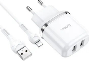 Karikues Hoco N4 2x USB-A 2.4 A , i bardhë