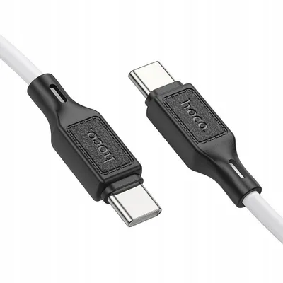 Kabllo karikimi Hoco X90 USB C në USB C, 60W 3A, 1m, e bardhë - 5