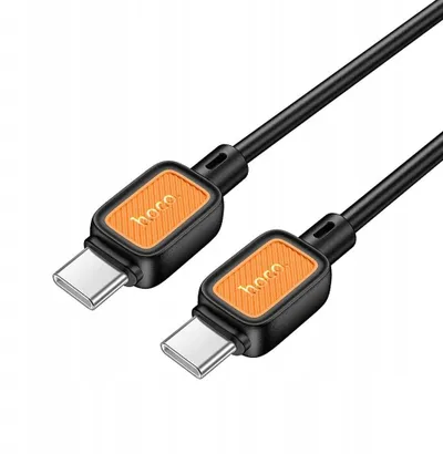 Kabllo USB C në USB C Hoco X108, 60W, 1m, e zezë - 1