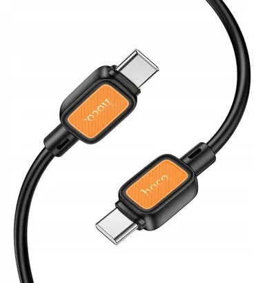 Kabllo USB C në USB C Hoco X108, 60W, 1m, e zezë - 2