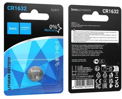 Bateri buton Hoco CR1632 DLR11, 3V, 1 copë - 2