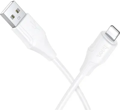 Kabllo USB Hoco X124, USB A në Lightning, 27W, 1m, e bardhë - 1