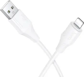 Kabllo USB Hoco X124, USB A në Lightning, 27W, 1m, e bardhë