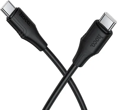 Kabllo USB Hoco X124, USB C në USB C, 60W, 1m, e zezë - 1