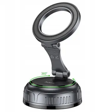 Mbajtëse telefoni HOCO Vacuum Magnetic, MagSafe, rrotullim 360°, e zezë