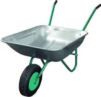 Karrocë kopshti Greenmill, 80l, e hirtë/gjelbër