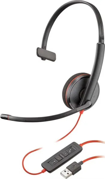 Kufje me mikrofon Plantronics Blackwire C3210, me kabllo, të zeza