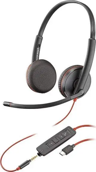 Kufje me mikrofon Plantronics C3225 USB-C-209751-101, të hirta