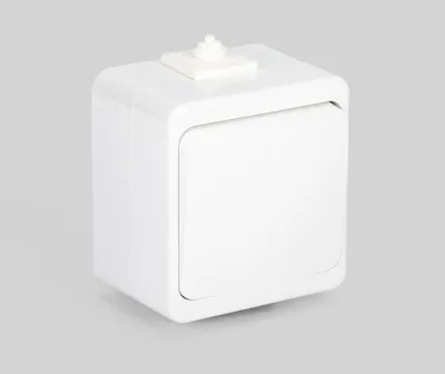 Çelës sipërfaqësor Montis WNT-6/7S, 10A 250V, IP44, i bardhë - 2
