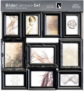 Set korniza fotografishë Nielsen Design, 10 copë, të zeza