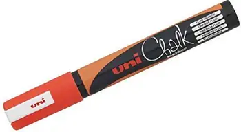 Marker shkumësi Uni Mitsubishi Pencil Chalk Marker PWE-5M, dalte, portokalli