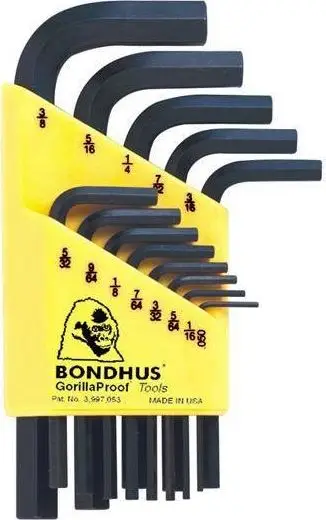 Set çelësa Allen Bondhus, tip L, 0.050-3/8", 13 copë