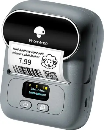 Printer etiketa Phomemo M110 portativ, termik, Bluetooth/USB, Gri