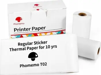 Letër vetëngjitëse termike Phomemo Q12-RMS10, 3x rrotulla 3.5m, 50mm, e bardhë