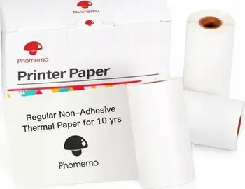 Rrotulla letre termike Phomemo Q22-RM10, 53mm, set 3 copë, e bardhë