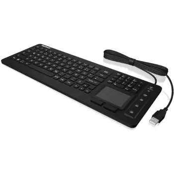 Tastierë mekanike KeySonic KSK-6231INEL, full-size, QWERTZ, me touchpad, me drita blu, e zezë