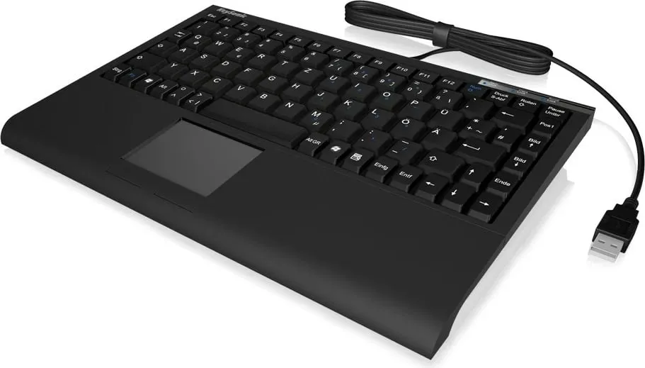 Tastierë mini KeySonic ACK-540U+, me touchpad, USB, QWERTZ, e zezë - 4
