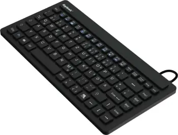 Tastierë mini KeySonic KSK-3230 IN, USB, QWERTY, e zezë