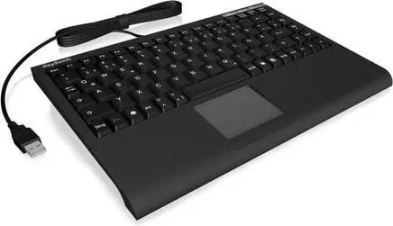 Tastierë mini KeySonic ACK-540U+, USB, Touchpad, Membranë, e zezë - 1