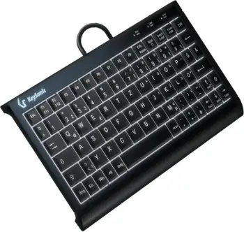 Tastierë KeySonic KSK-3011ELC, me kabllo, LED, QWERTZ, e zezë
