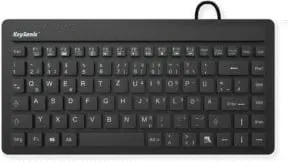 Tastierë mini KeySonic KSK-3230IN, me kabllo USB, QWERTZ, e zezë - 1