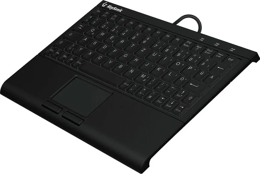Kasë tastierë KeySonic KSK-3211ELU, QWERTZ, LED, touchpad, e zezë - 1