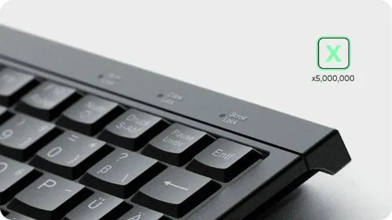 Kasë tastierë KeySonic KSK-3211ELU, QWERTZ, LED, touchpad, e zezë - 2