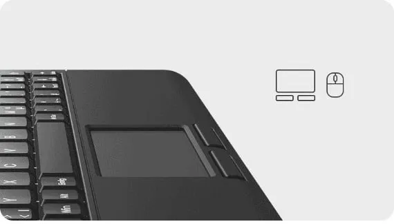 Kasë tastierë KeySonic KSK-3211ELU, QWERTZ, LED, touchpad, e zezë - 5