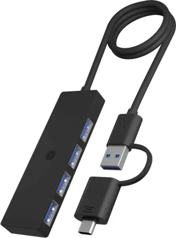 Hub USB ICY BOX IB-HUB1424-C3, USB 3.2 Gen 1, 5000 Mbit/s, 0.6 m, i zi