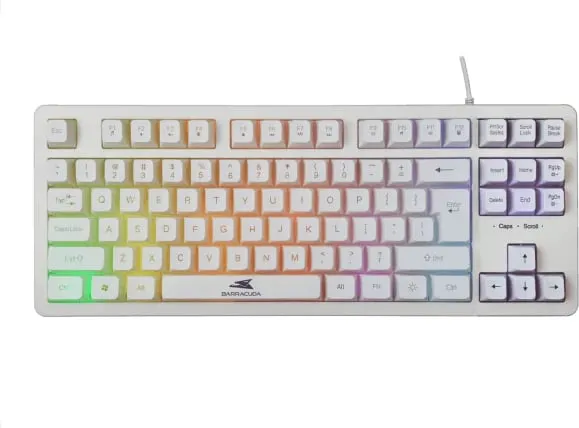 Tastiere Gaming Baracuda BGK-01124 US, e bardhë - 1