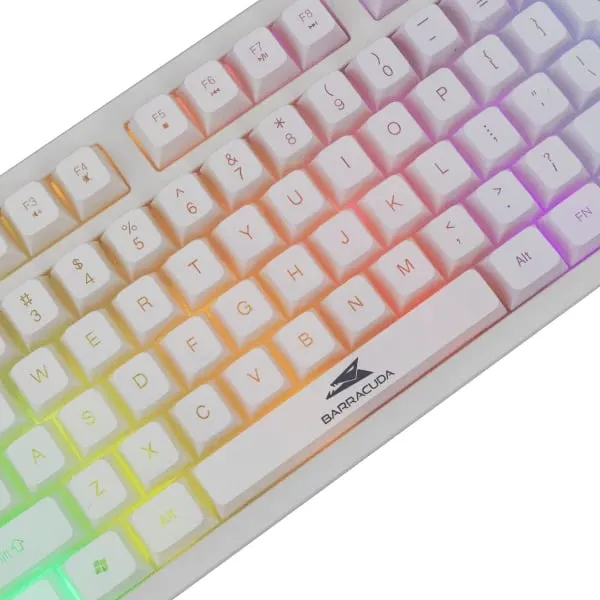 Tastiere Gaming Baracuda BGK-01124 US, e bardhë - 2