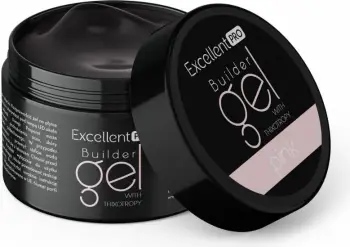 Xhel ndërtues Excellent Pro Builder Gel Pink, thixotropik, 15g, rozë