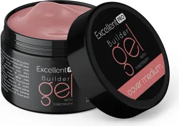 Xhel ndërtues Excellent Pro Builder Gel Cover Medium, 15g, rozë qumështi